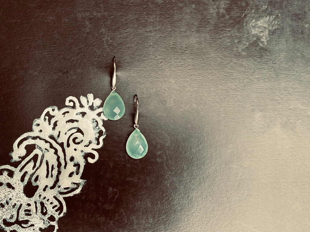 The Swan Chalcedony Earrings