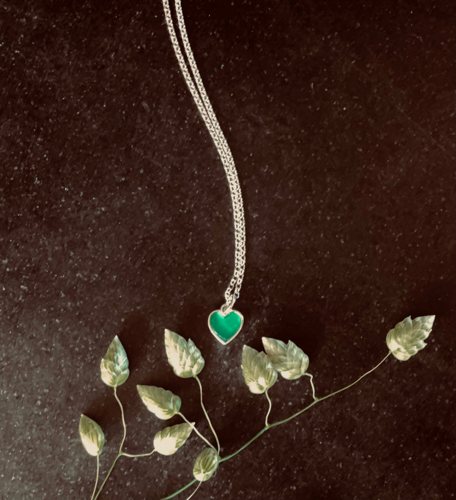 The Green Onyx Heart Pendant