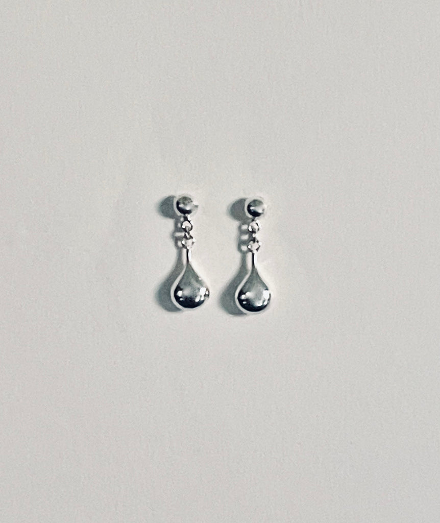 Teardrop Button Earrings