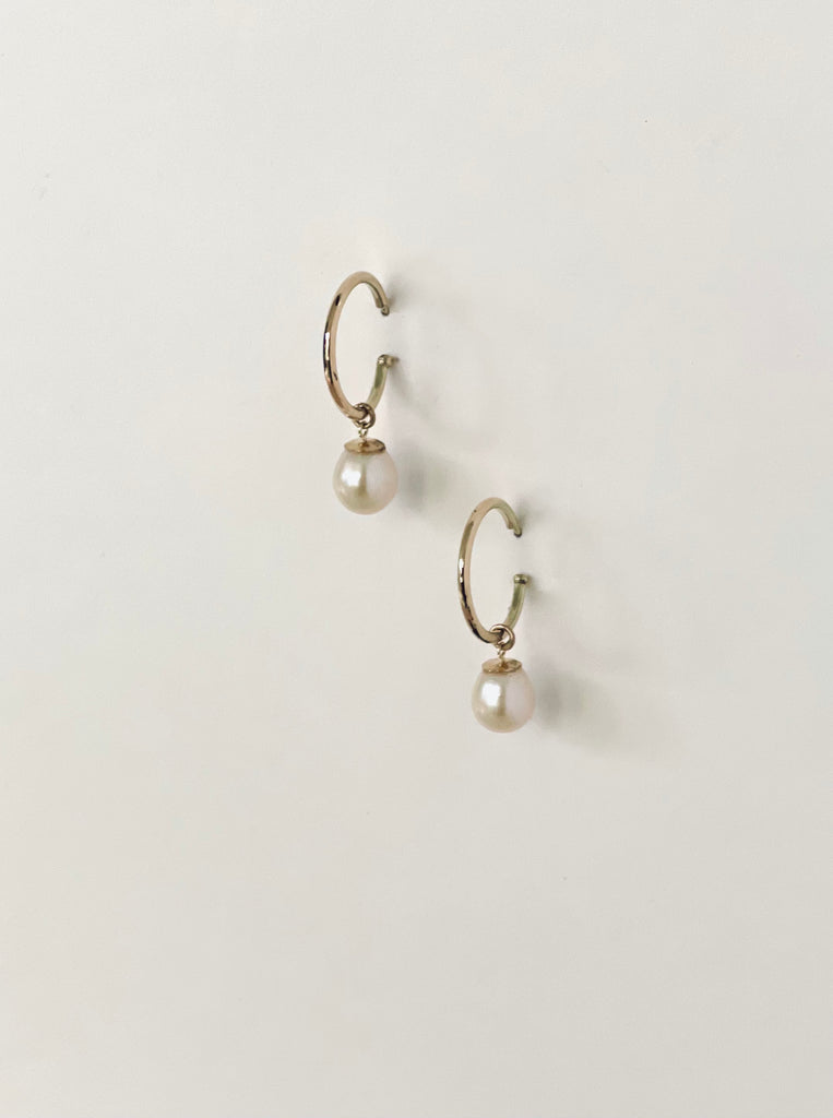 Hoops with Pearl Drops