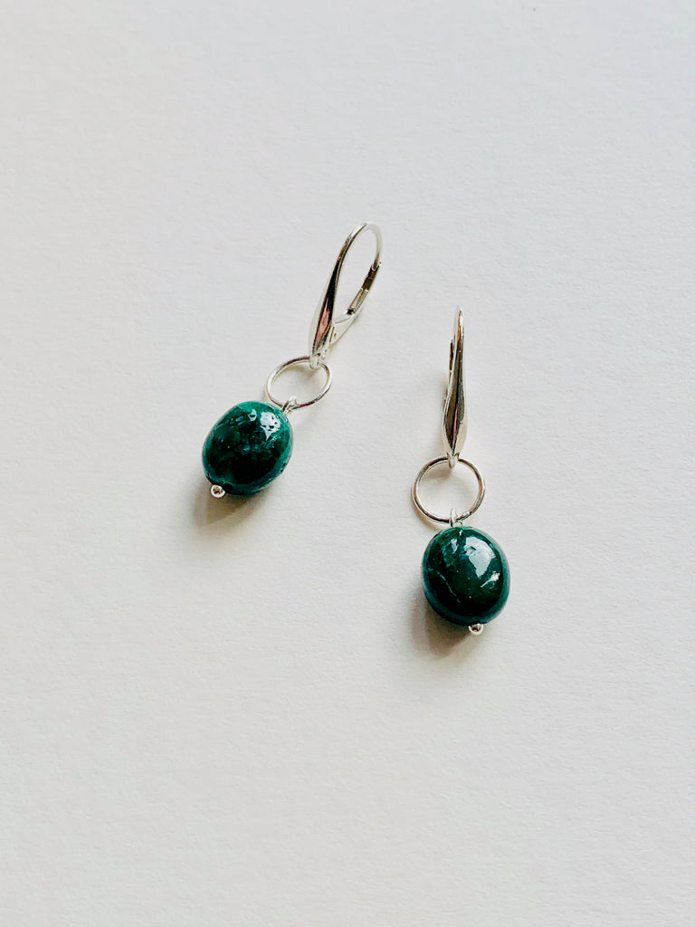 The Swan Drop Emerald Earrings