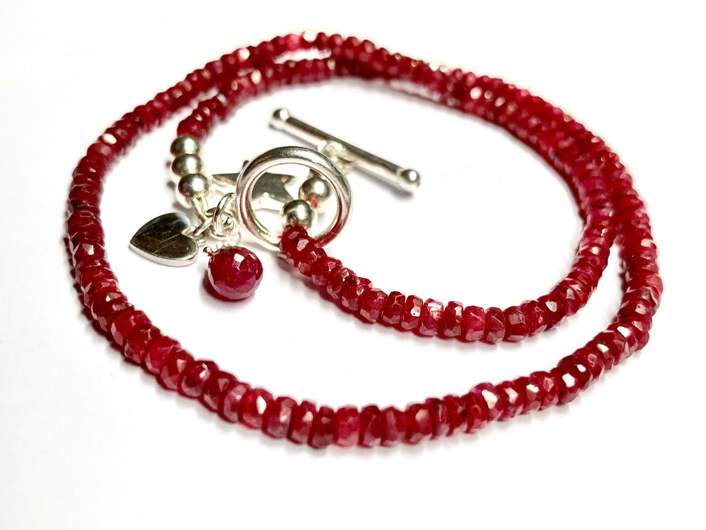 The Ava Ruby Double Bracelet & Necklace