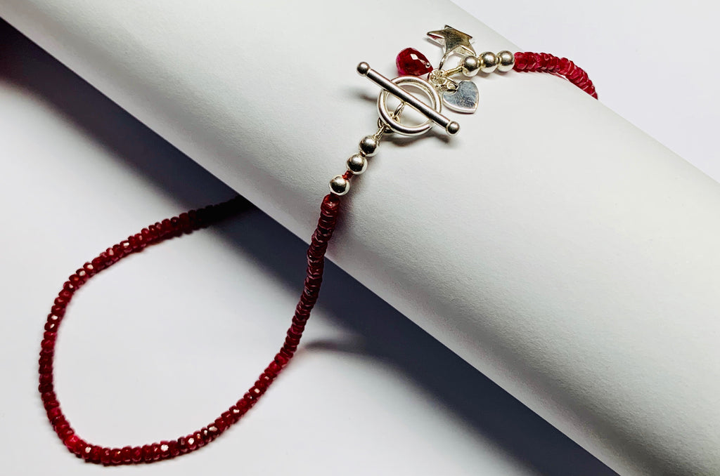 The Ava Ruby Double Bracelet & Necklace