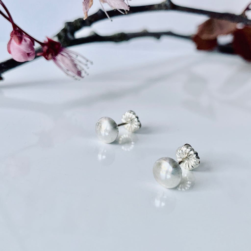 Dew Drop Button Earring