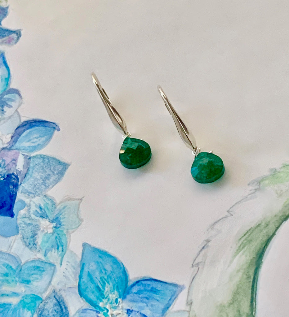 The Iris - Emerald  Earrings