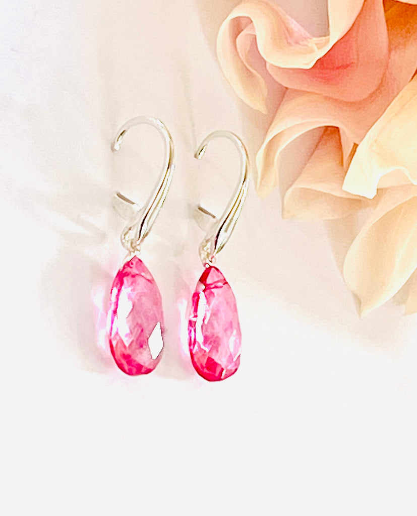 Pink Topaz Swan Drops