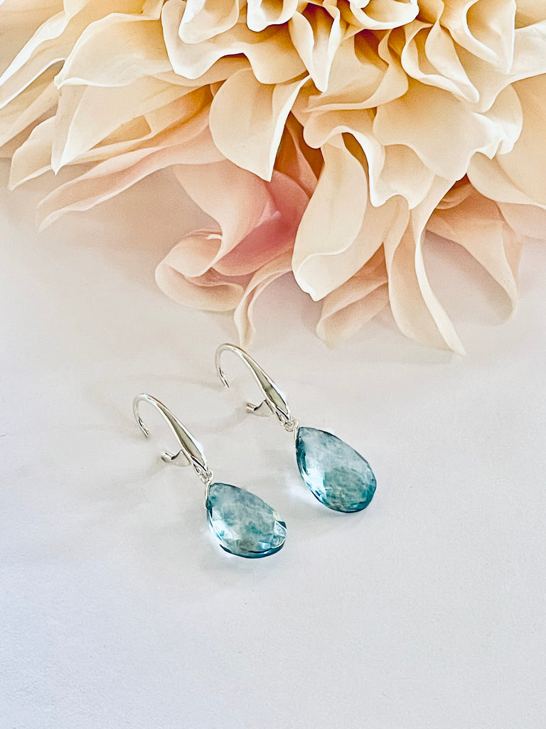 Blue Topaz Swan Drops