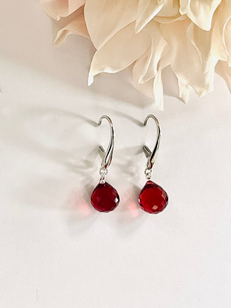 Crushed Raspberry Rubelite Earrings