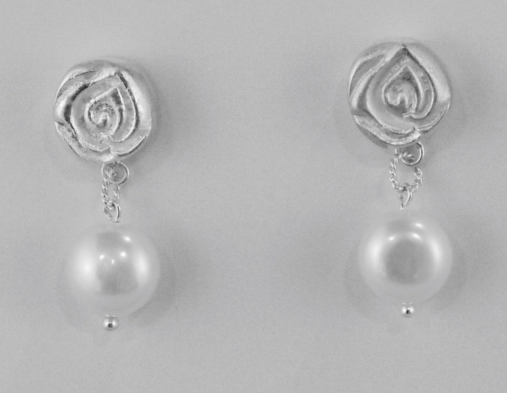 Cecilly Rose with Pearl Drop Earrings